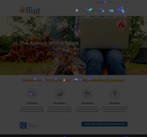 CrazyEgg Heatmap Flint Analytics Home Page